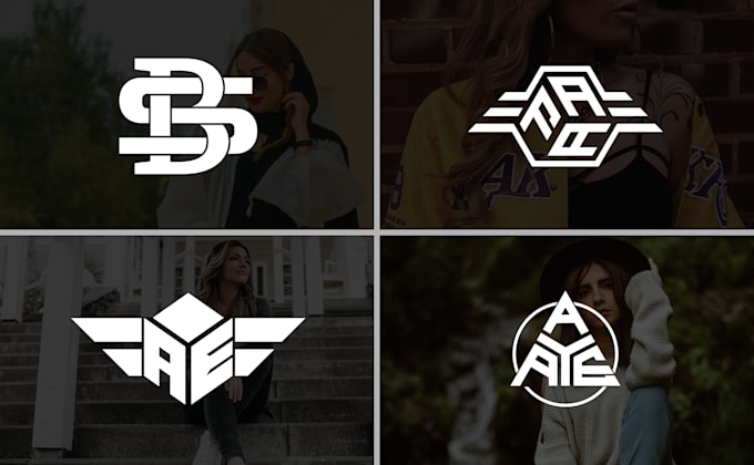 do custom letter lettering initial monogram minimalist modern font logo design
