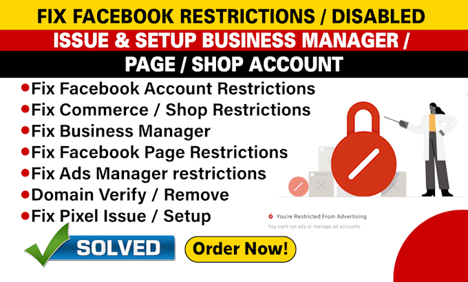 unblock or restore your facebook ad account, bm, page, or shop