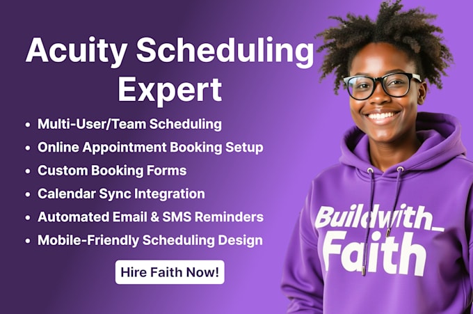 setup acuity scheduling, calendly, appointment booking system