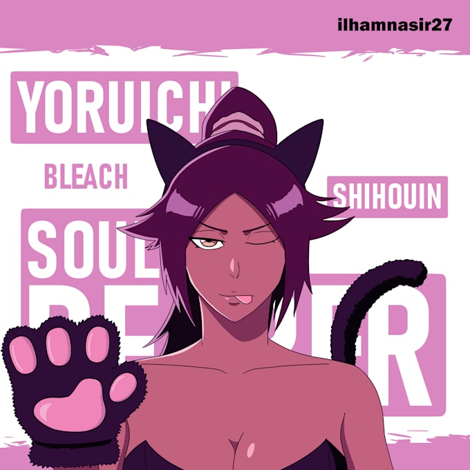 draw custom illustration in bleach style