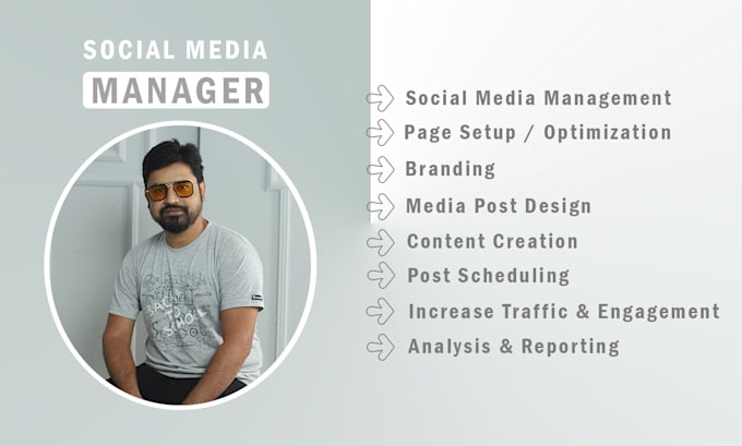 be your social media manager and social media content creator