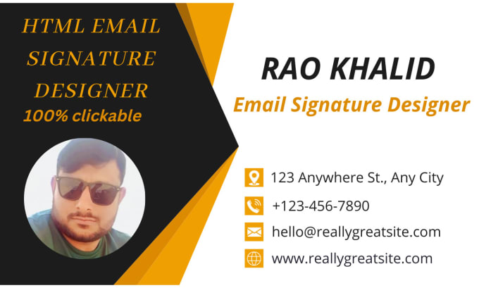 Design clickable email signature email signature by Raokhalid131 | Fiverr