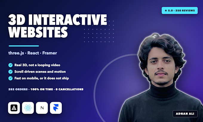 build a 3d interactive website with three js and react