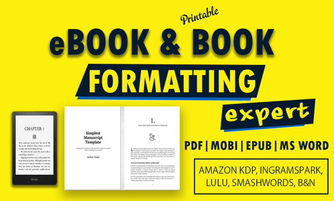 do book formatting kindle ebook formatting KDP paperback and layout design