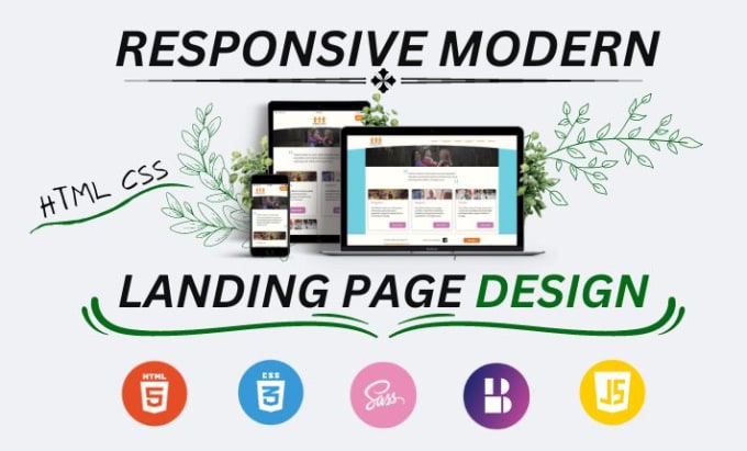 Create html landing page, responsive html css website by Raufmohsin ...