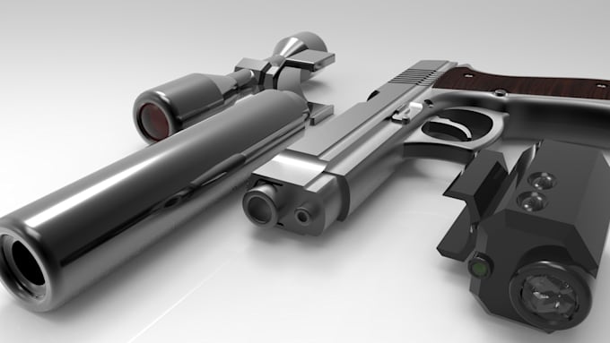 make gun or rifle in 3d model