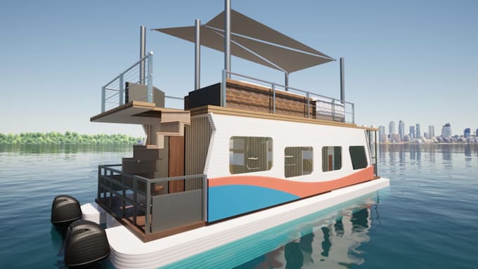 create interior and exterior boat design