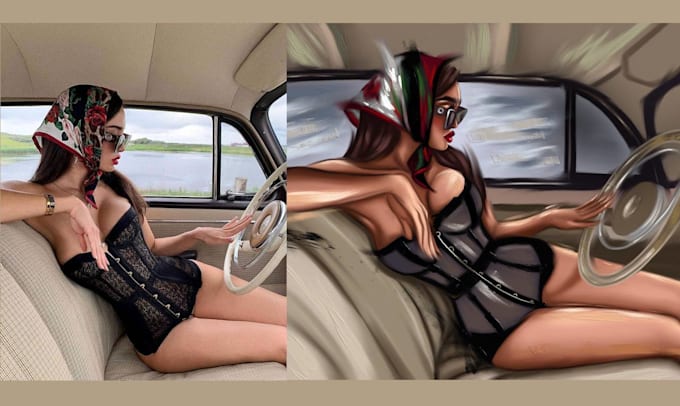 draw a picture in oil style from your photo, oil portrait