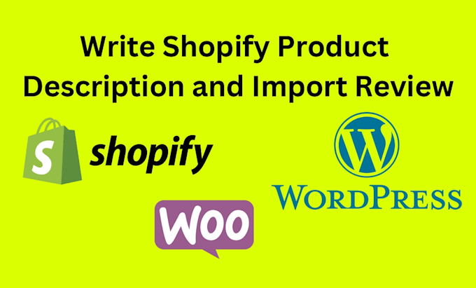 write shopify product description and import review