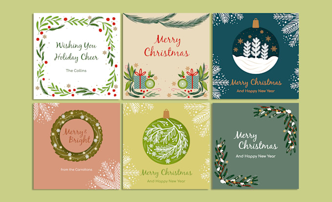 make beautiful christmas greeting card for you