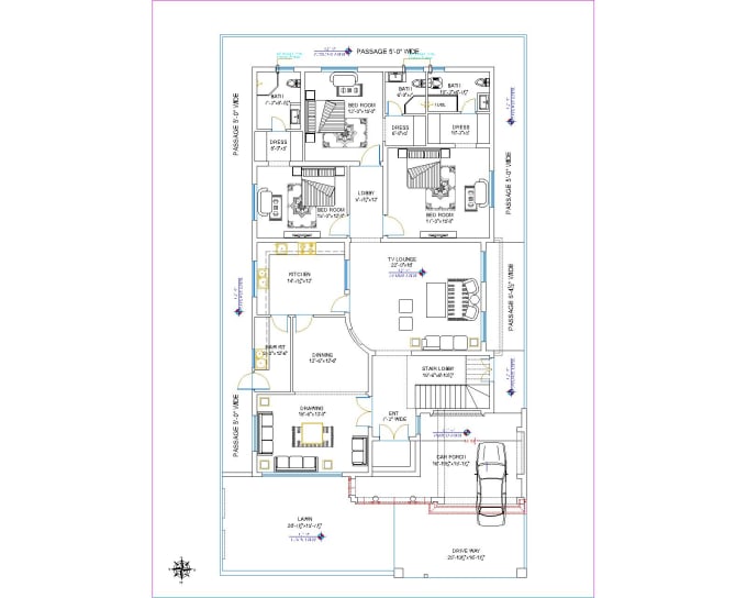 Draw your floor plan,blueprint and working drawings by Designexpert70 ...