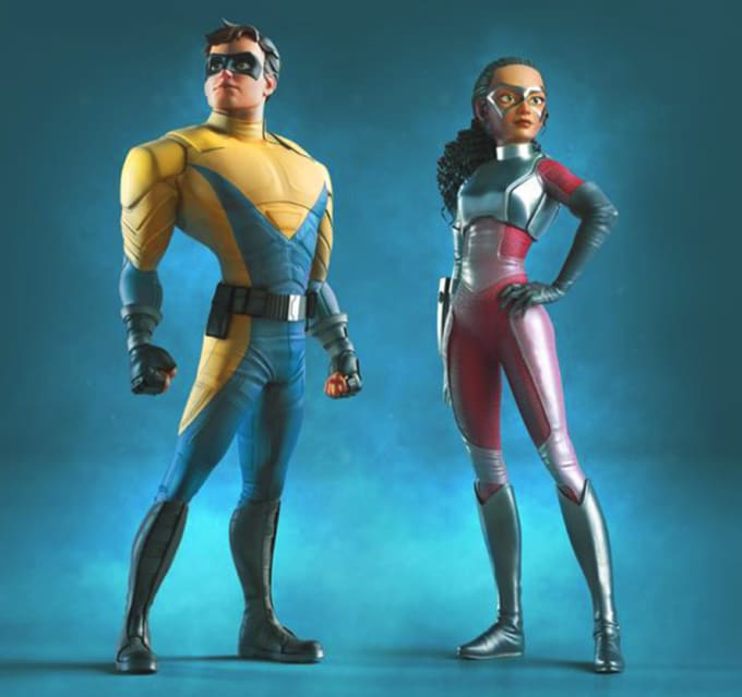 Draw superhero character in my style by Tronillegoodl05 Fiverr