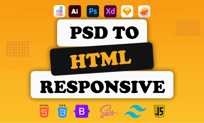 Convert psd, figma, xd to html css responsive website by Mczc23 | Fiverr