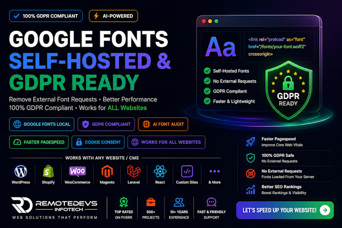 host google fonts locally as per gdpr compliance