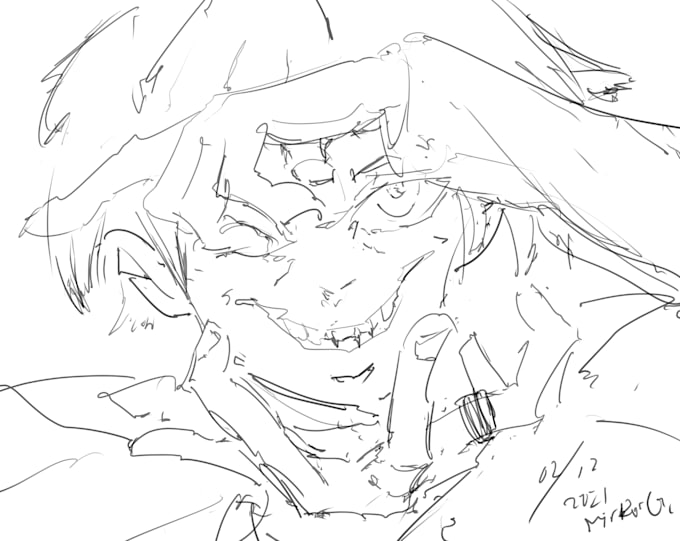 Draw sketch anime, game, or any fanart for you with my anime style by ...
