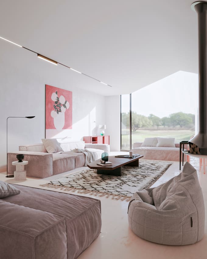 model and rendering your interior architectural designs
