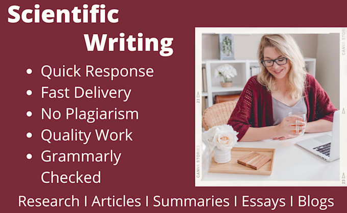 write well researched biology, chemistry and science articles and research