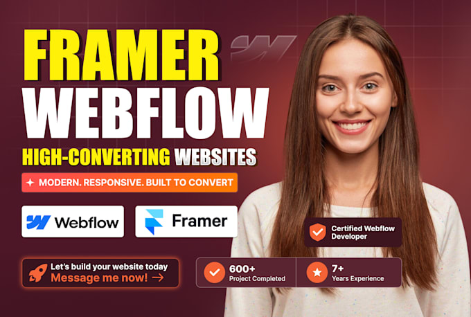 design webflow website, figma to webflow, framer website, as a webflow developer