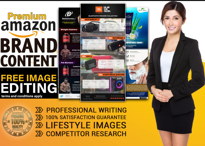 Design outstanding amazon enhanced brand content ebc by Sara designz