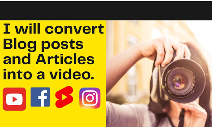 convert blog posts, articles and text posts into videos