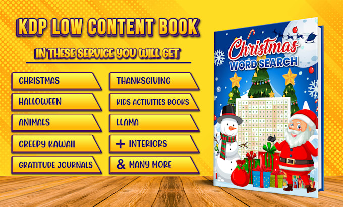 design kdp low content book, christmas, activity book for amazon kdp