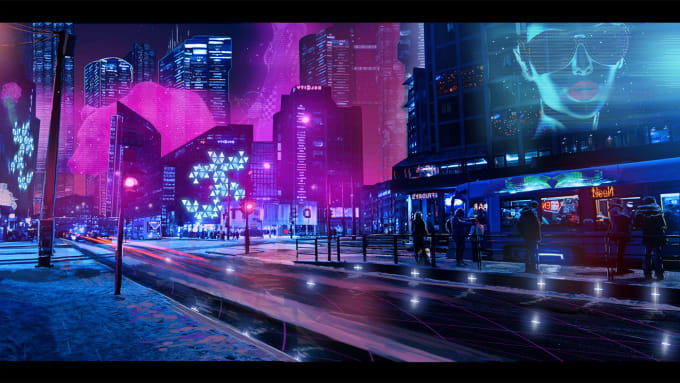Make cyberpunk, cyberpunk city, scifi art for you by Theophitser | Fiverr