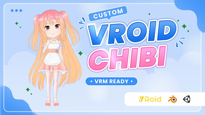 create custom chibi vroid avatar for vtuber streaming and 3d projects