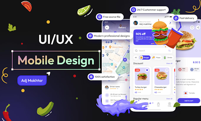 design UI UX for mobile app with figma