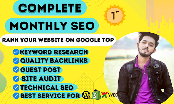 best complete monthly SEO service package for website top ranking