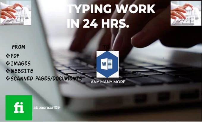 Manual Typing Fast Typing Job Retype Scanned Documents By Abbasraza109 Fiverr 0269