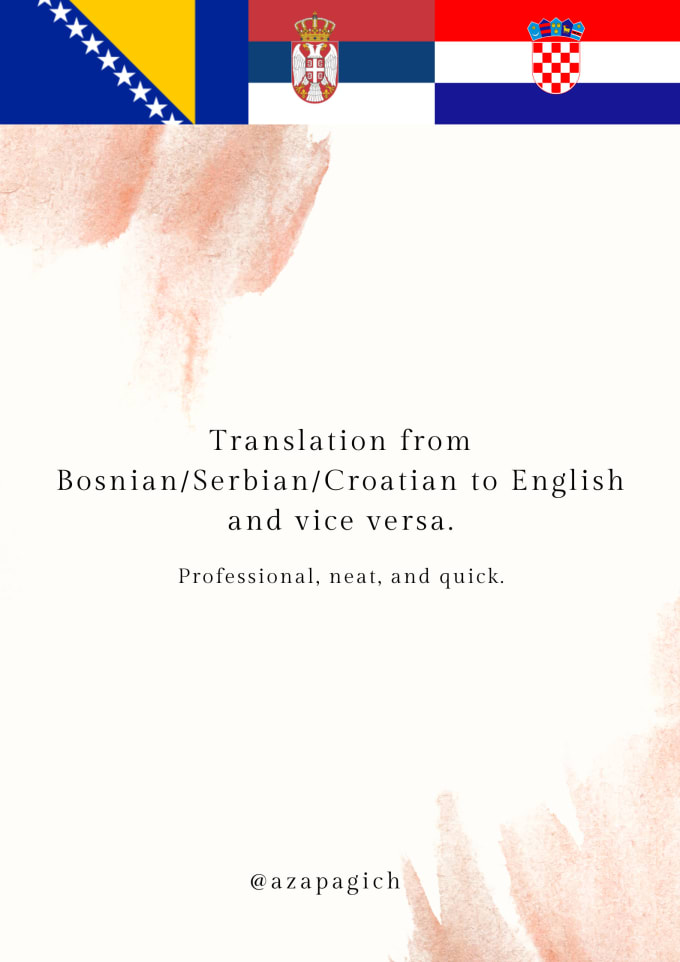 Translate bosnian croatian and serbian to english and vice versa by