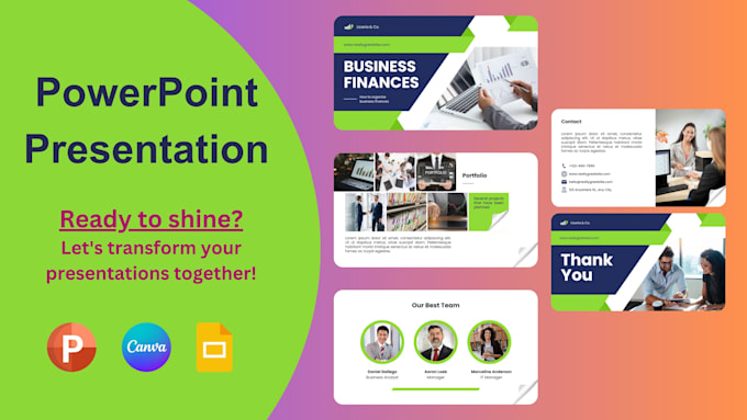 create modern canva presentation, PPT presentation, custom templates in one day