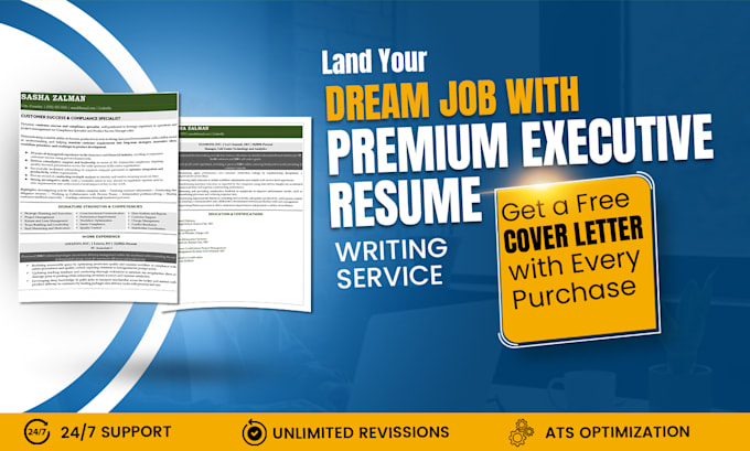 write executive resume, CV, cover letter, linkedin profile