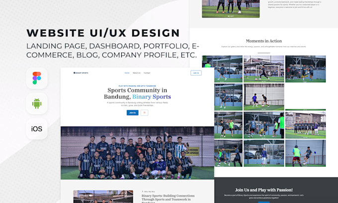 design uiux responsive website using figma