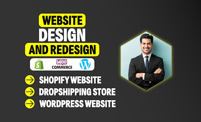 design wordpress and shopify dropshipping store or ecommerce websites