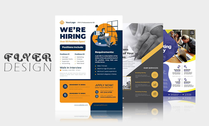 design premium business, corporate, event flyers