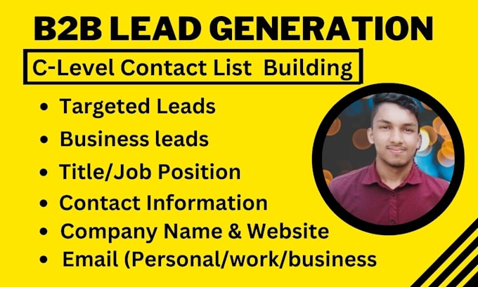 do c level contact list building and b2b linkedin lead generation services