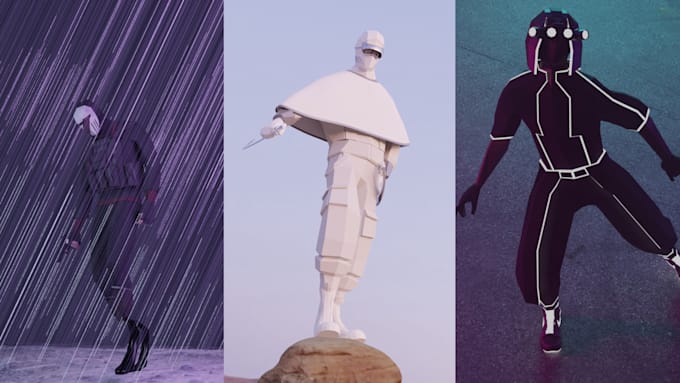 make a low poly 3d character for games