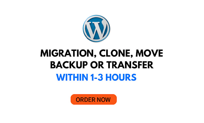 migrate wordpress website or move, transfer, backup 1 hour