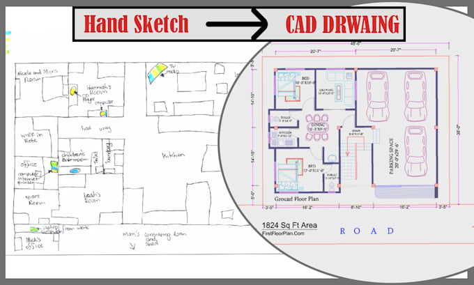 Convert Your Hand Sketch Plan Into Autocad Drawing By Anumkhan2020 Fiverr Convert Your Hand Sketch Plan Into Autocad Drawing By Anumkhan2020 Fiverr