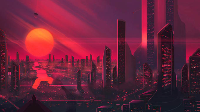 Draw cyberpunk futuristic city art by Mdimranki | Fiverr