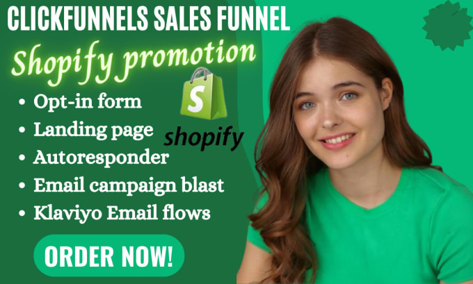 Design dfy clickfunnels sales funnel landing page for shopify to