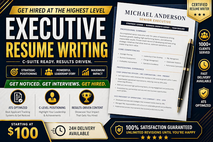 write a director, CEO executive CV, resume, linkedin profile