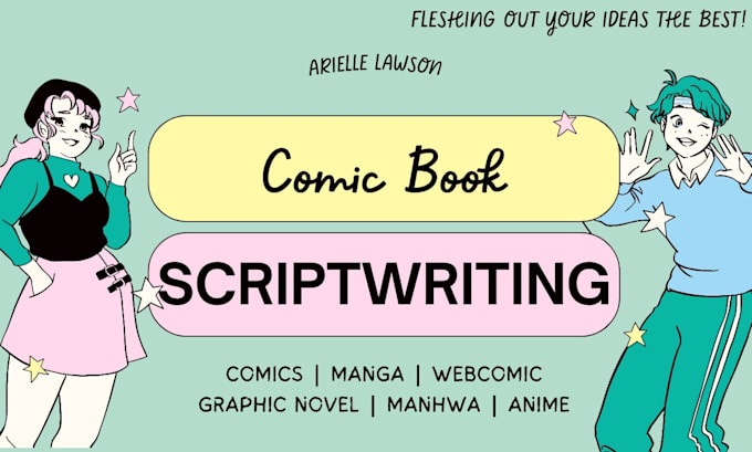 write comic book script, webtoon, manga, graphic novels ready for artists