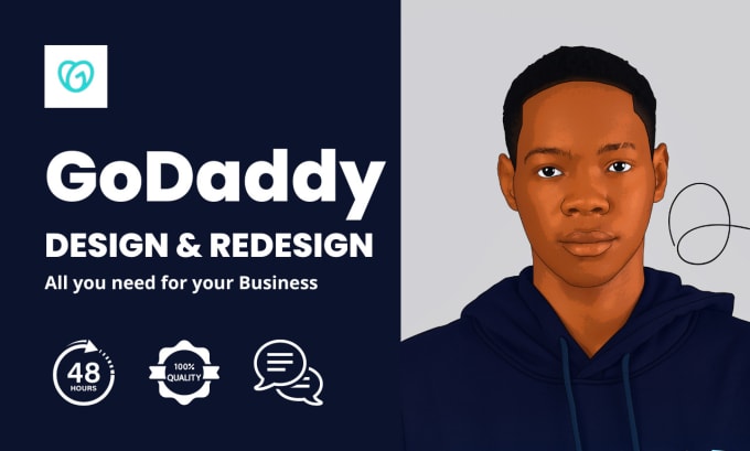 Design godaddy website landing page for your business by Timmymossys