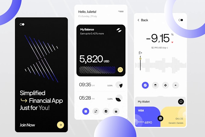 design fintech uiux design for  mobile , website, dashboard