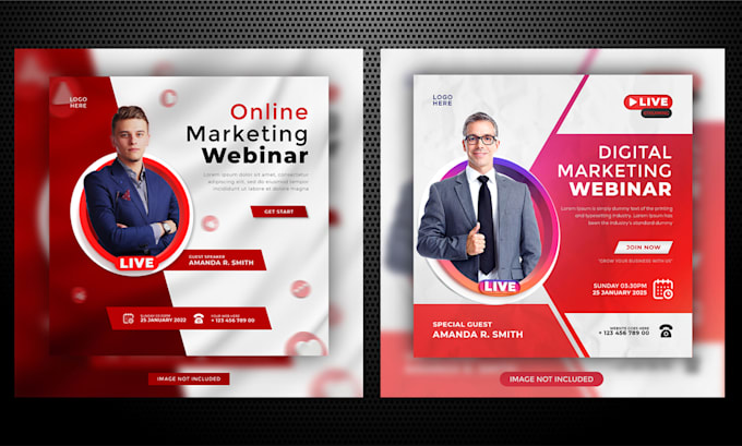 design webinar, business flyers or promotional flyers