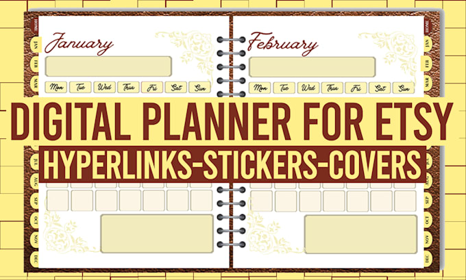 create hyperlinked digital planner for etsy or other platforms