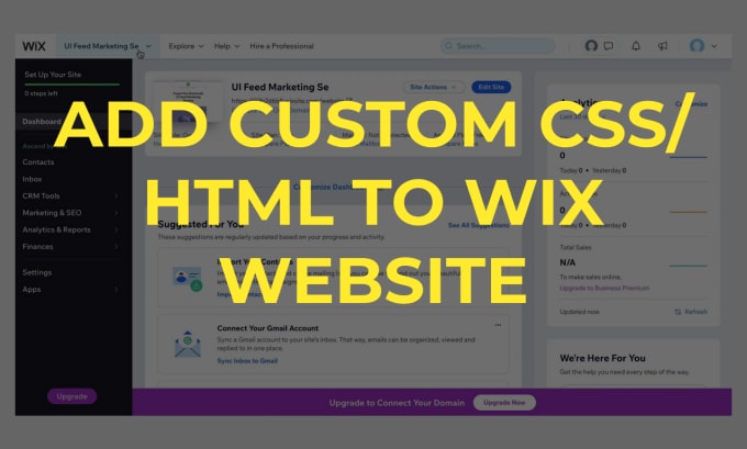 Add custom css to wix website by Html wizard Fiverr