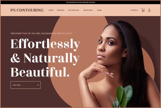 design body contouring website, spa, makeup, salon website